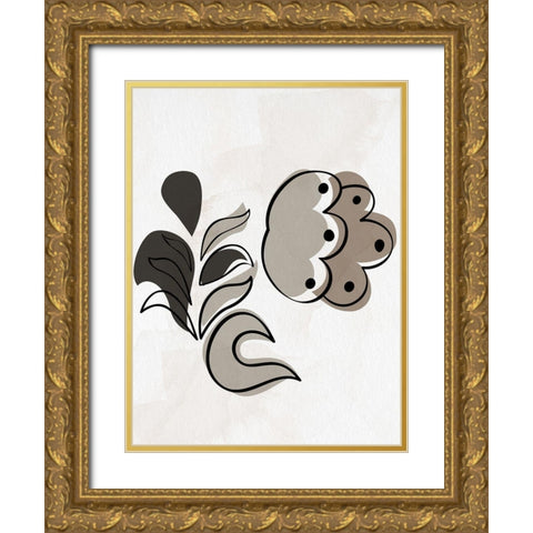 Folk 3 Gold Ornate Wood Framed Art Print with Double Matting by Allen, Kimberly