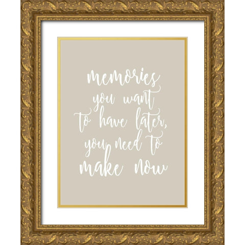 Memories Gold Ornate Wood Framed Art Print with Double Matting by Allen, Kimberly