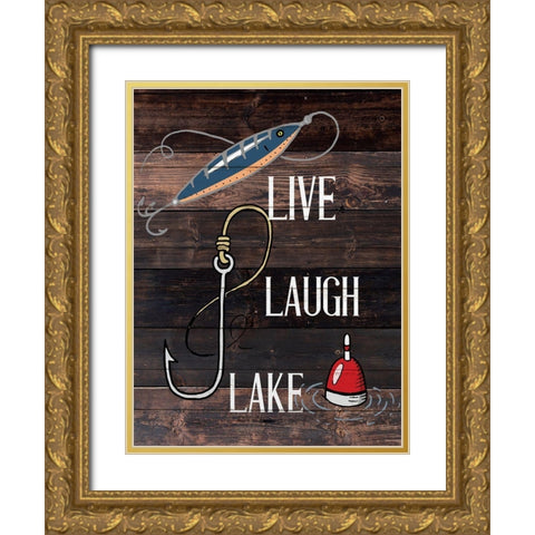 Live Lake 1 Gold Ornate Wood Framed Art Print with Double Matting by Allen, Kimberly