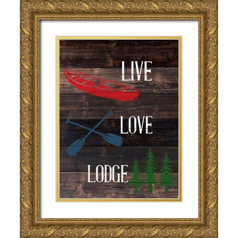 Live Lake 3 Gold Ornate Wood Framed Art Print with Double Matting by Allen, Kimberly