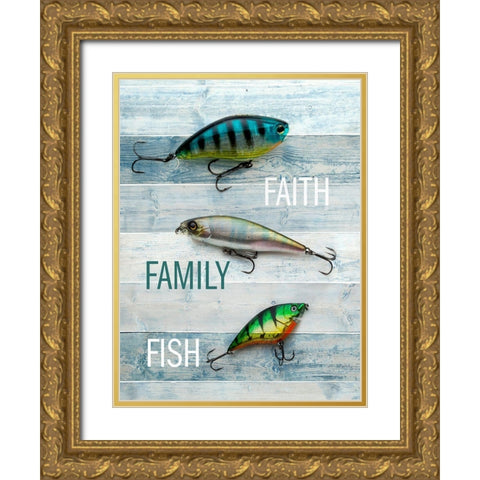 Lure 1 Gold Ornate Wood Framed Art Print with Double Matting by Allen, Kimberly