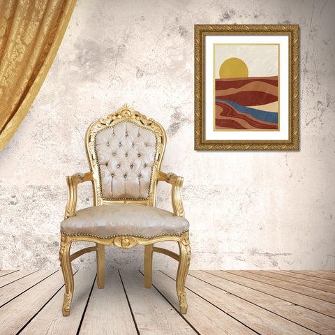 Desert Sun 1 Gold Ornate Wood Framed Art Print with Double Matting by Allen, Kimberly