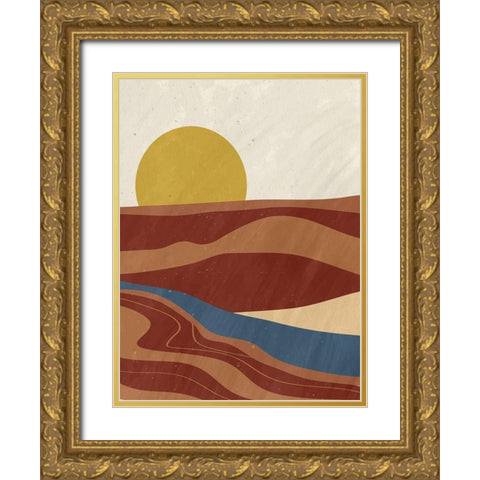 Desert Sun 1 Gold Ornate Wood Framed Art Print with Double Matting by Allen, Kimberly