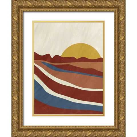 Desert Sun 2 Gold Ornate Wood Framed Art Print with Double Matting by Allen, Kimberly