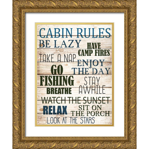 Have Campfires Gold Ornate Wood Framed Art Print with Double Matting by Allen, Kimberly