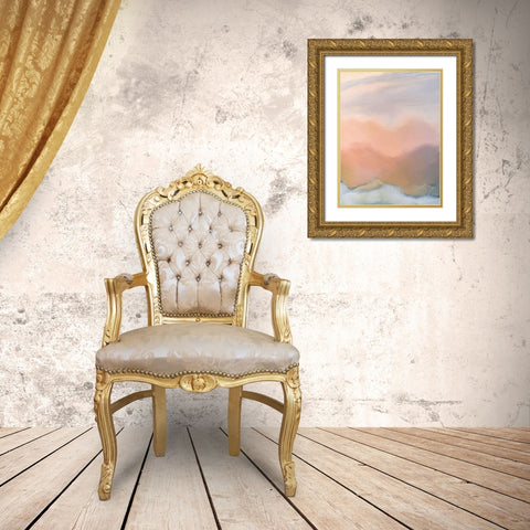 Layers of Sand Gold Ornate Wood Framed Art Print with Double Matting by Allen, Kimberly