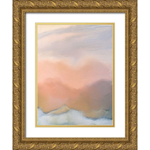 Layers of Sand Gold Ornate Wood Framed Art Print with Double Matting by Allen, Kimberly