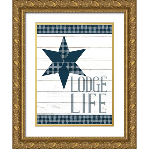 To the Lodge 6 Gold Ornate Wood Framed Art Print with Double Matting by Allen, Kimberly