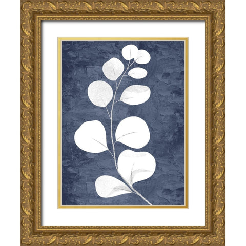 On Blue 1 Gold Ornate Wood Framed Art Print with Double Matting by Allen, Kimberly