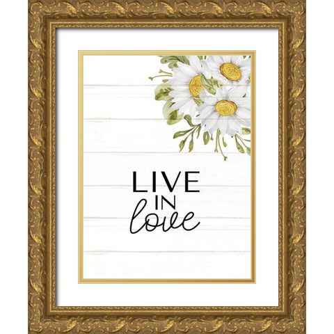 Floral Jar 9 Gold Ornate Wood Framed Art Print with Double Matting by Allen, Kimberly