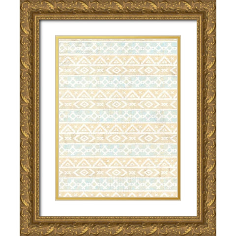 Golden Day Pattern Gold Ornate Wood Framed Art Print with Double Matting by Allen, Kimberly