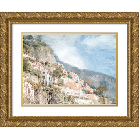 Amalfi Coast Gold Ornate Wood Framed Art Print with Double Matting by Allen, Kimberly