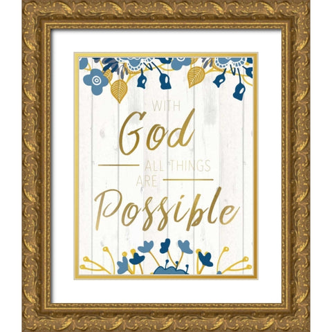 Possible Gold Ornate Wood Framed Art Print with Double Matting by Allen, Kimberly