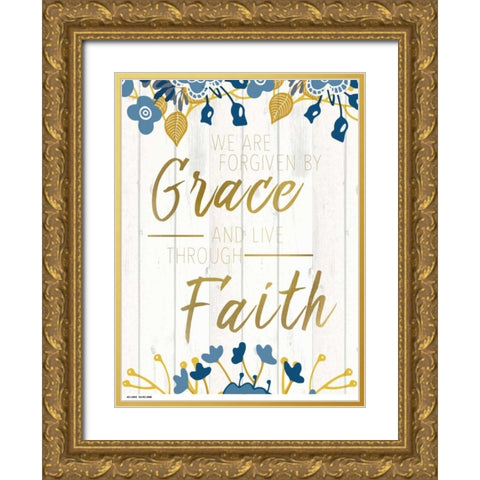 Forgiven Gold Ornate Wood Framed Art Print with Double Matting by Allen, Kimberly
