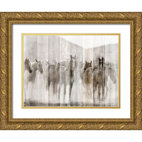 Herd Gold Ornate Wood Framed Art Print with Double Matting by Allen, Kimberly