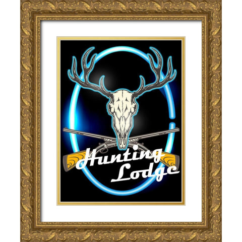 Hunting Lodge Gold Ornate Wood Framed Art Print with Double Matting by Allen, Kimberly