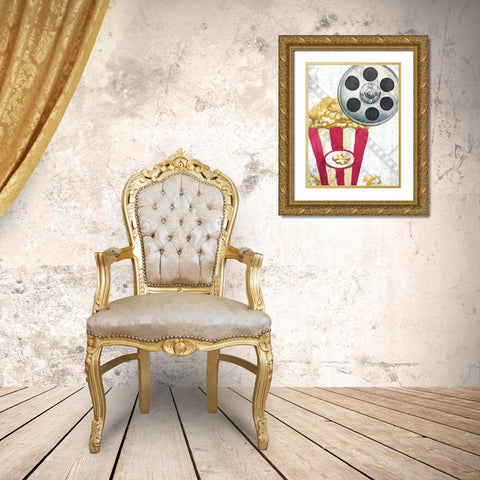 Movie Time 2 Gold Ornate Wood Framed Art Print with Double Matting by Allen, Kimberly