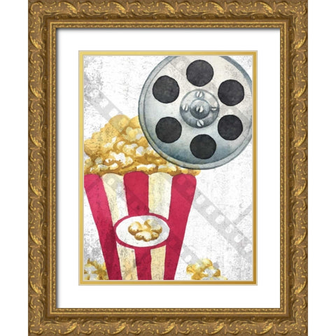 Movie Time 2 Gold Ornate Wood Framed Art Print with Double Matting by Allen, Kimberly