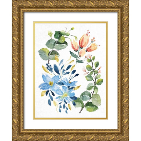 Painted Spring 2 Gold Ornate Wood Framed Art Print with Double Matting by Allen, Kimberly