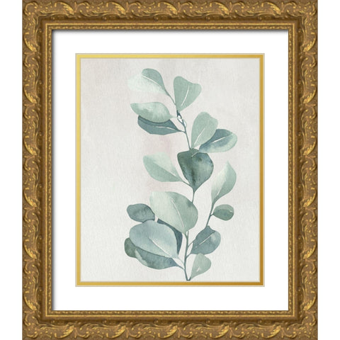 Soft Greens 3 Gold Ornate Wood Framed Art Print with Double Matting by Allen, Kimberly