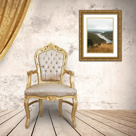 Crest Gold Ornate Wood Framed Art Print with Double Matting by Allen, Kimberly