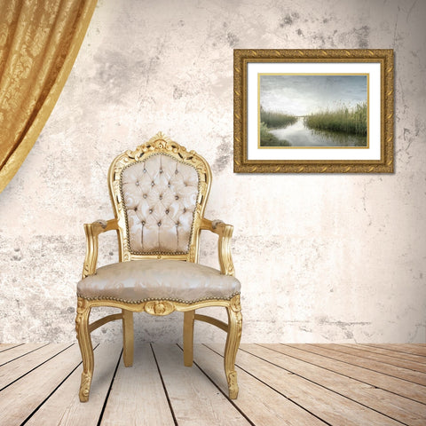 Marsh Gold Ornate Wood Framed Art Print with Double Matting by Allen, Kimberly