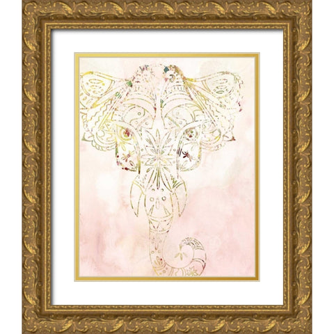 Mandala Wild 1 Gold Ornate Wood Framed Art Print with Double Matting by Allen, Kimberly