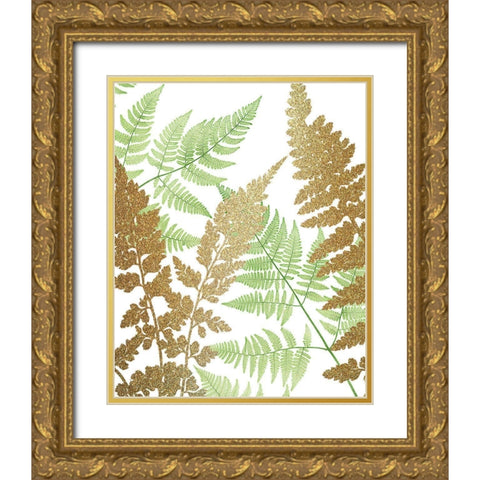 Green Golds 2 Gold Ornate Wood Framed Art Print with Double Matting by Allen, Kimberly