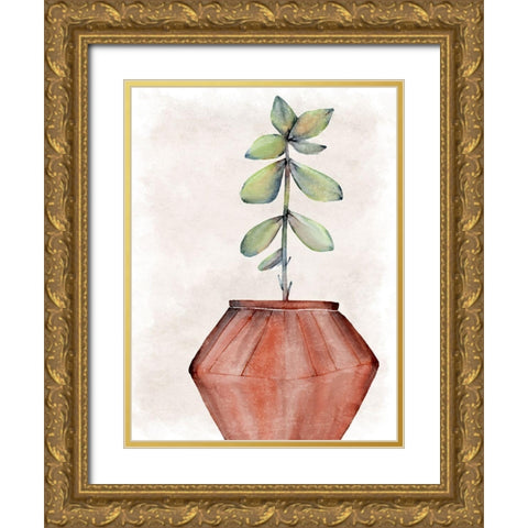 Succulent Plant 2 Gold Ornate Wood Framed Art Print with Double Matting by Allen, Kimberly