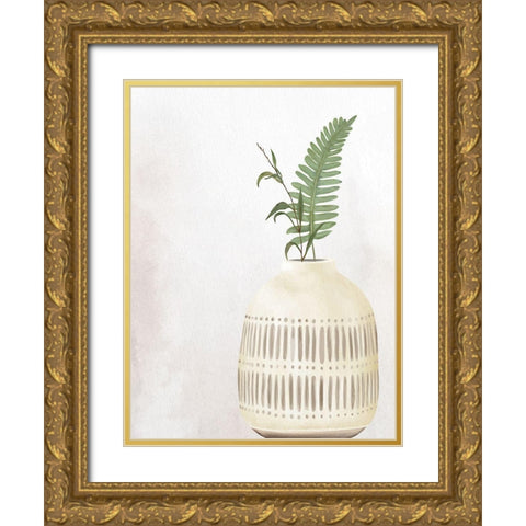 Stone Vase 3 Gold Ornate Wood Framed Art Print with Double Matting by Allen, Kimberly