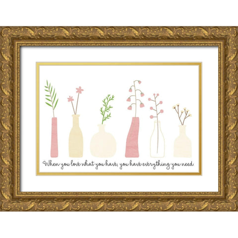 When You Love Gold Ornate Wood Framed Art Print with Double Matting by Allen, Kimberly