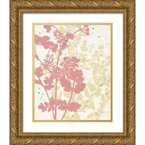 Spring Silhouette 1 Gold Ornate Wood Framed Art Print with Double Matting by Allen, Kimberly