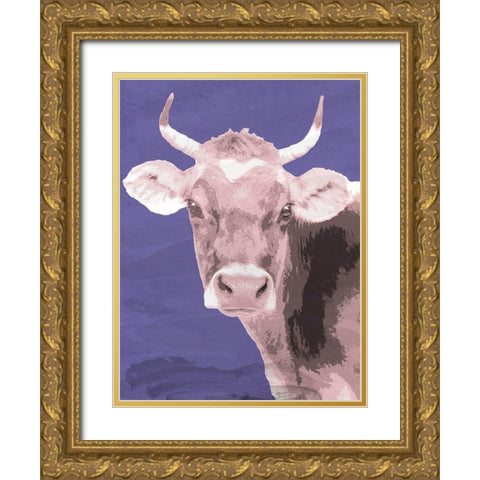 Brown Jersey Gold Ornate Wood Framed Art Print with Double Matting by Allen, Kimberly