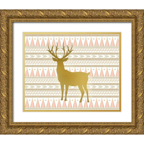 Oh Deer A Gold Ornate Wood Framed Art Print with Double Matting by Allen, Kimberly