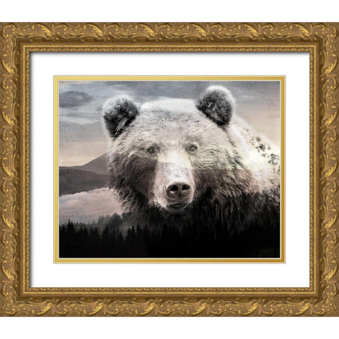 Bear Mountain Gold Ornate Wood Framed Art Print with Double Matting by Allen, Kimberly