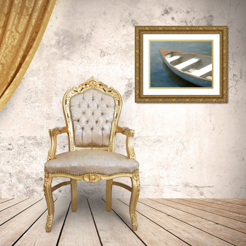 Canoe Time Gold Ornate Wood Framed Art Print with Double Matting by Allen, Kimberly