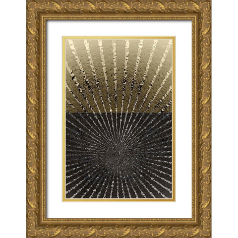 Two Tone Burst Gold Ornate Wood Framed Art Print with Double Matting by Allen, Kimberly