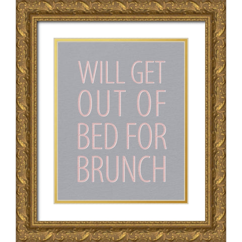 Brunch Gold Ornate Wood Framed Art Print with Double Matting by Allen, Kimberly