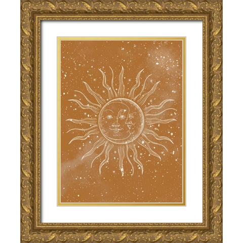 Sun Moon Gold Ornate Wood Framed Art Print with Double Matting by Allen, Kimberly