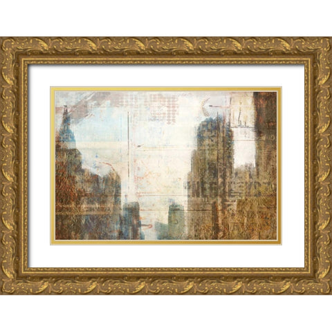 Urban Day Gold Ornate Wood Framed Art Print with Double Matting by Allen, Kimberly