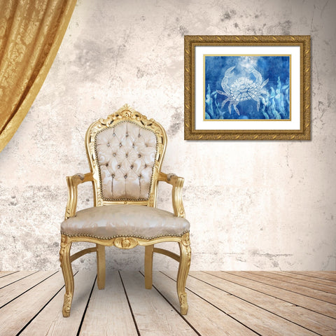 White Sea Creatures 3 Gold Ornate Wood Framed Art Print with Double Matting by Allen, Kimberly