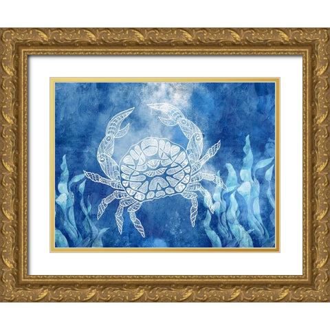 White Sea Creatures 3 Gold Ornate Wood Framed Art Print with Double Matting by Allen, Kimberly