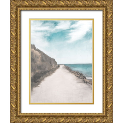 Sandy Road Gold Ornate Wood Framed Art Print with Double Matting by Allen, Kimberly