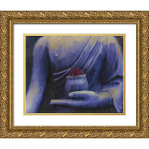 Serenity Gold Ornate Wood Framed Art Print with Double Matting by Allen, Kimberly