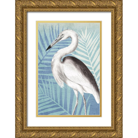 Cranes 2 Gold Ornate Wood Framed Art Print with Double Matting by Allen, Kimberly