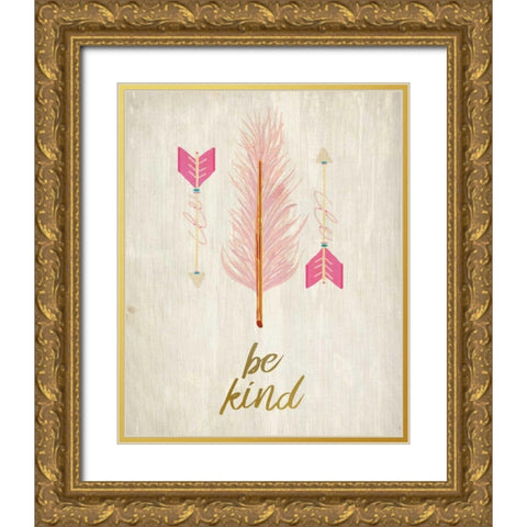 Have Courage 3 Gold Ornate Wood Framed Art Print with Double Matting by Allen, Kimberly