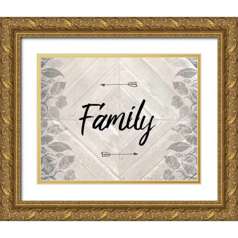 Family B Gold Ornate Wood Framed Art Print with Double Matting by Allen, Kimberly