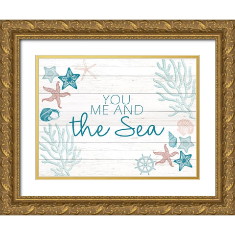 You Me Gold Ornate Wood Framed Art Print with Double Matting by Allen, Kimberly