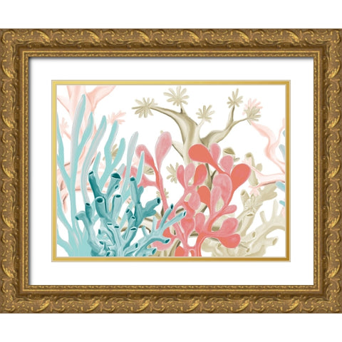 Coral Love Gold Ornate Wood Framed Art Print with Double Matting by Allen, Kimberly