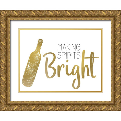 Cheer 2 Gold Ornate Wood Framed Art Print with Double Matting by Allen, Kimberly